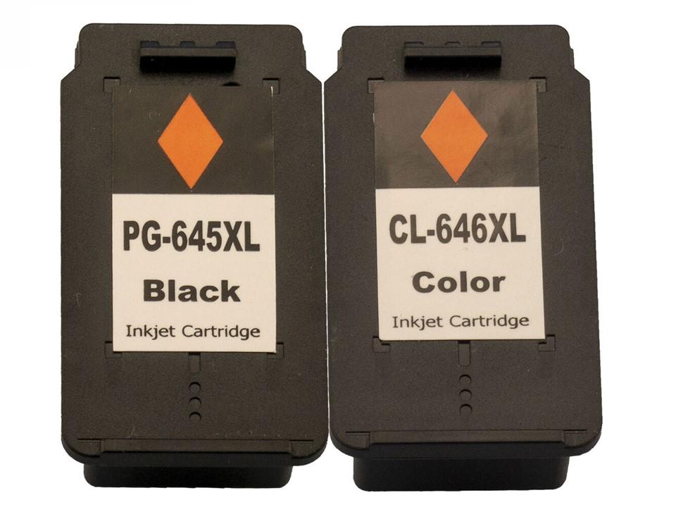 [2 Pack] PG 645XL CL 646XL Black Ink Cartridge Cannon Compatible MG2965 MG2960 MG3060