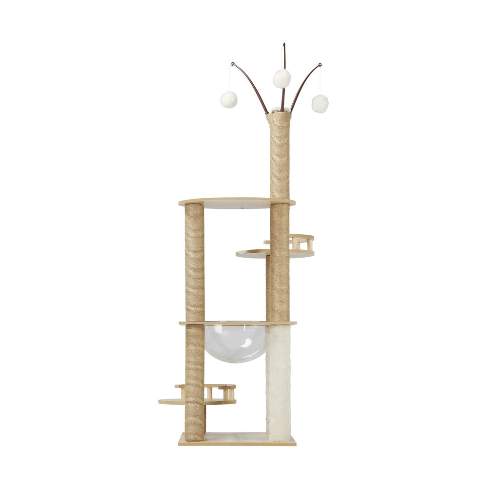 Alopet Cat Tree Tower Scratching Post Scratcher Cats Condo House Bed Wood 132cm