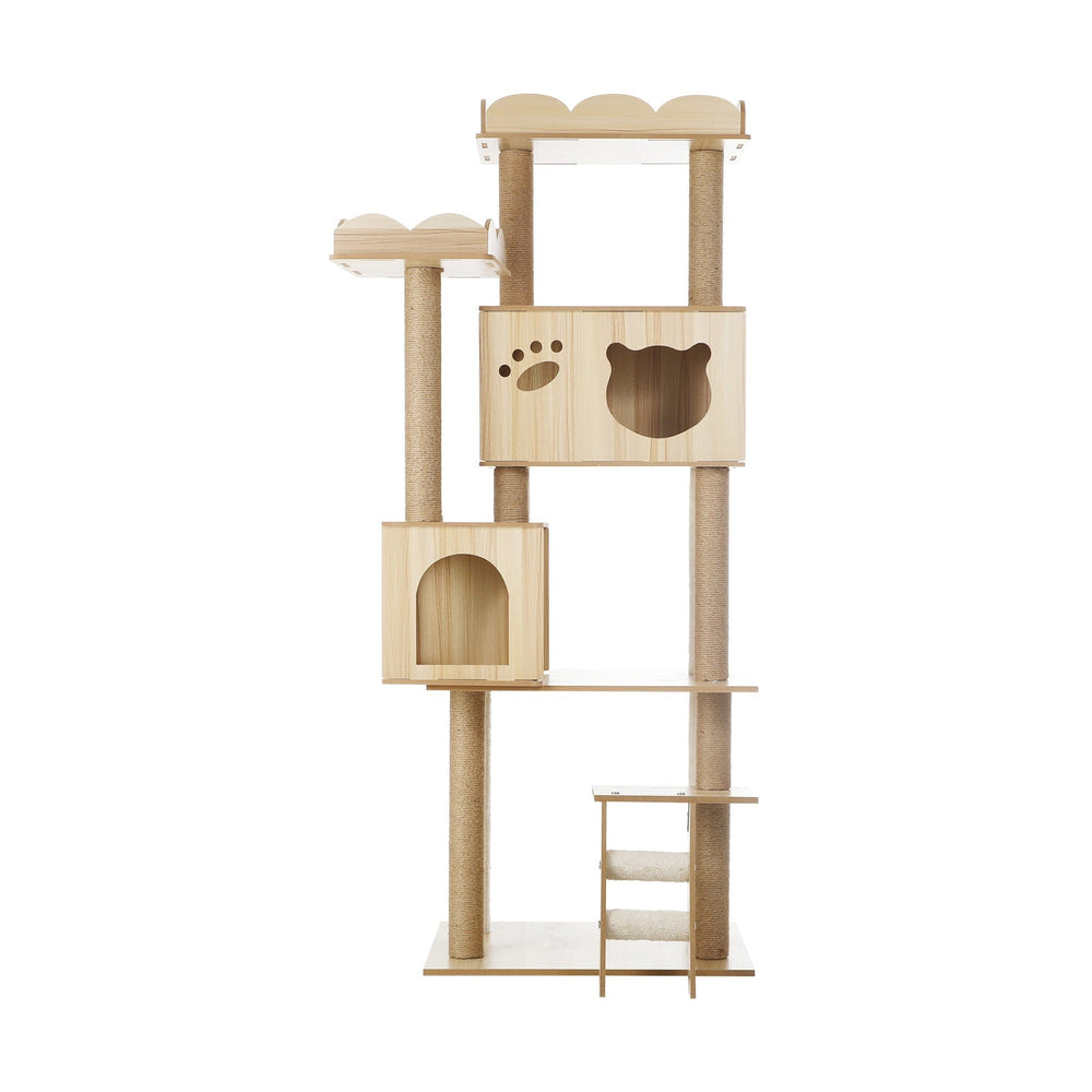 Alopet Cat Tree Tower Scratching Post House Bed Wood Scratcher Condo 161cm