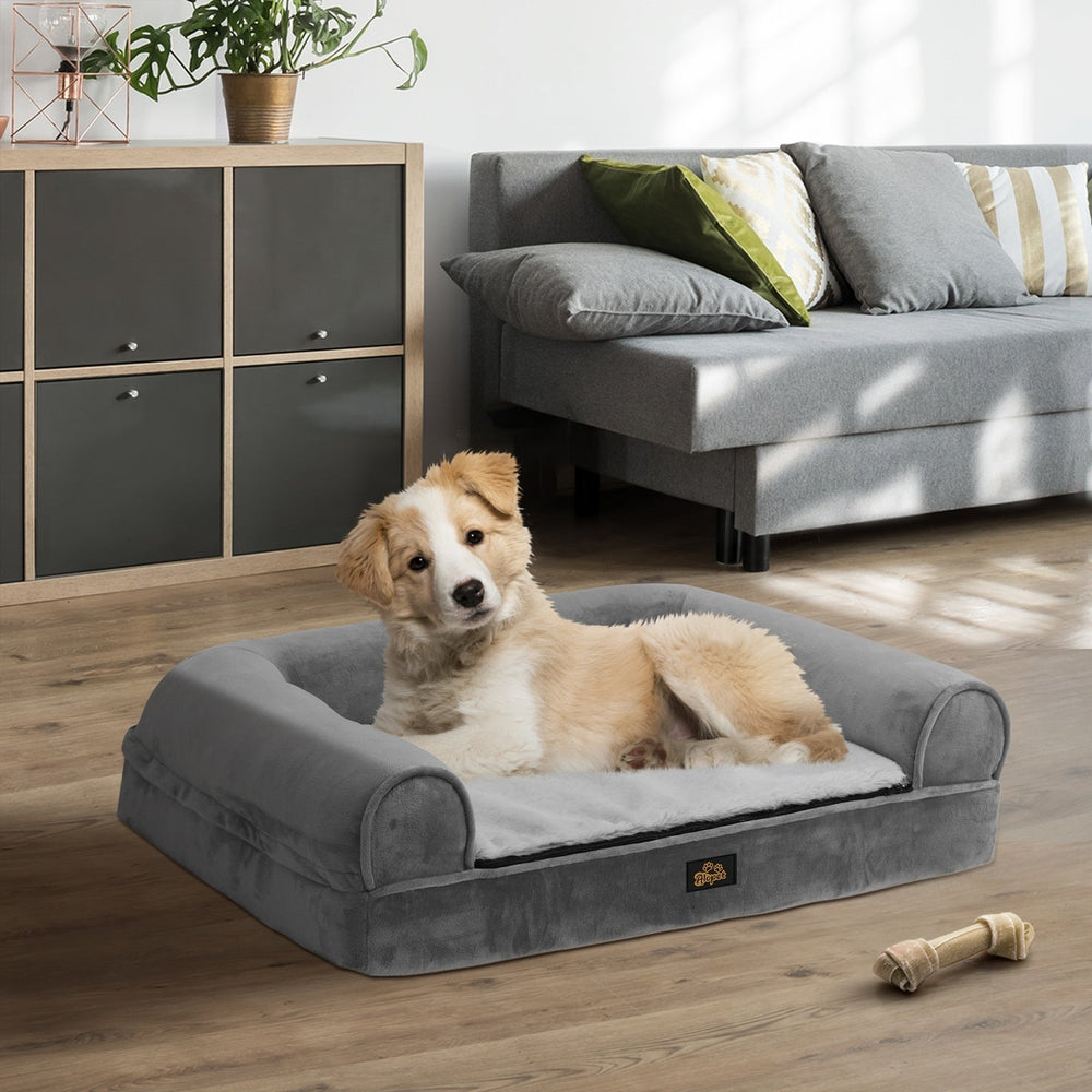 Alopet Orthopedic Dog Bed Memory Foam Pet Calming Sofa Removable Cover Large