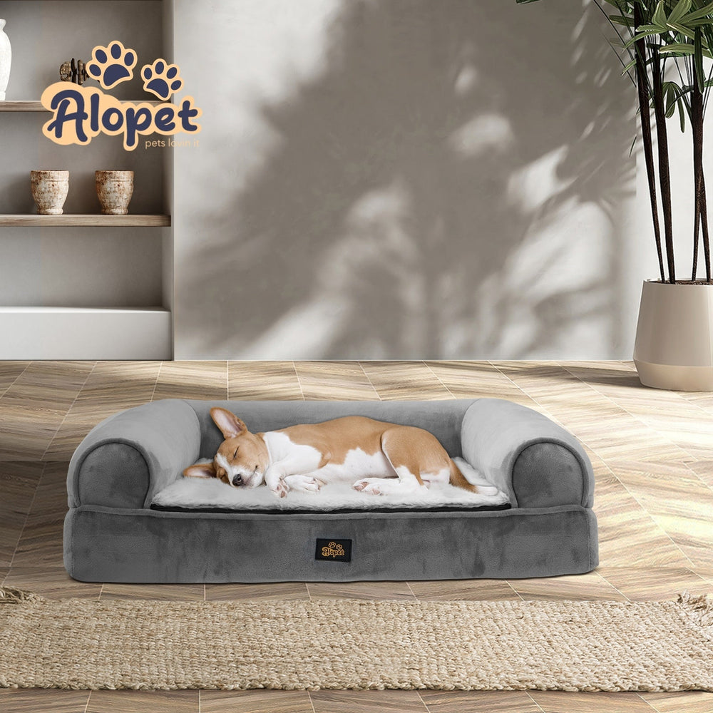 Alopet Dog Calming Bed Pet Orthopedic Memory Foam Sofa Washable Cushion X Large