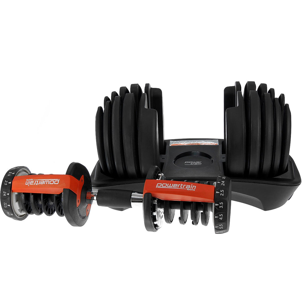 Powertrain 24kg Adjustable Dumbbell - Red