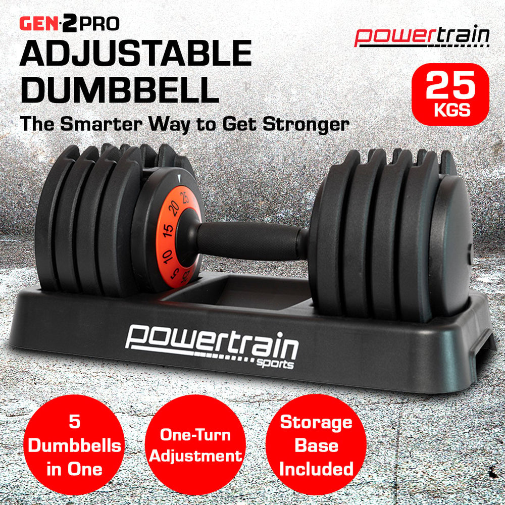 Powertrain 25kg Gen2 Pro Adjustable Dumbbell