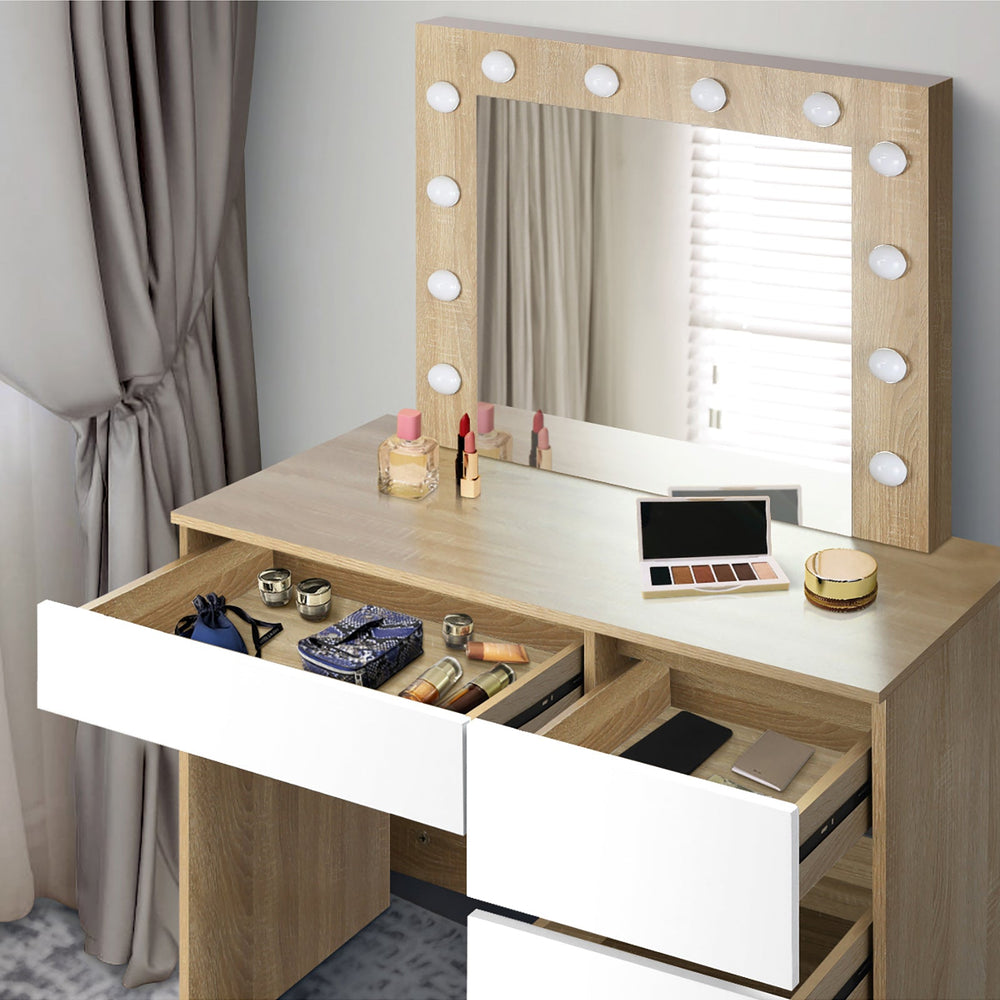 Makeup mirror - artiss dressing table mirror stool mirror jewellery cabinet  – Makeup Mirror