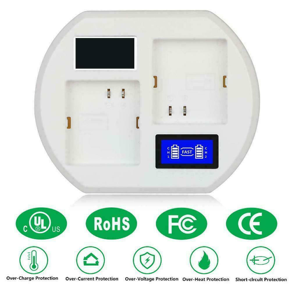 Dual Battery Charger for Arlo Pro 2 with USB Cable &amp; LCD