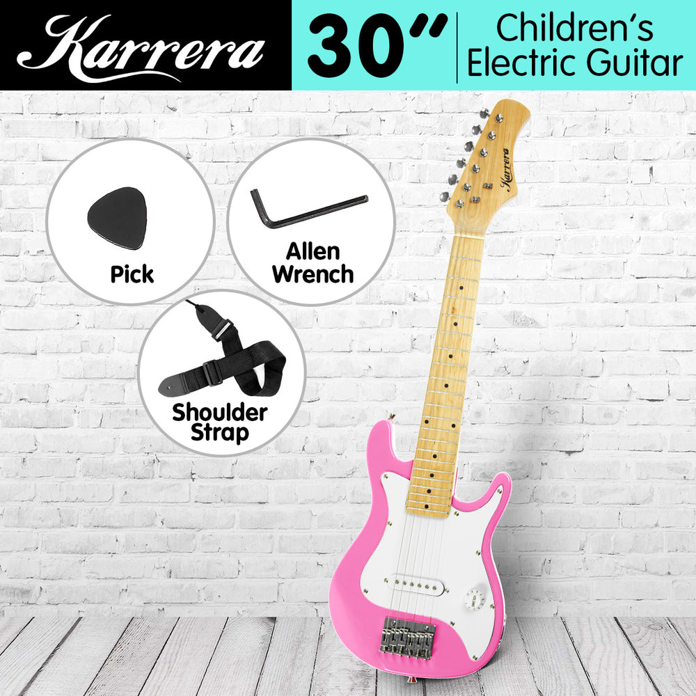Karrera Childrens Electric Kids Guitar - Pink