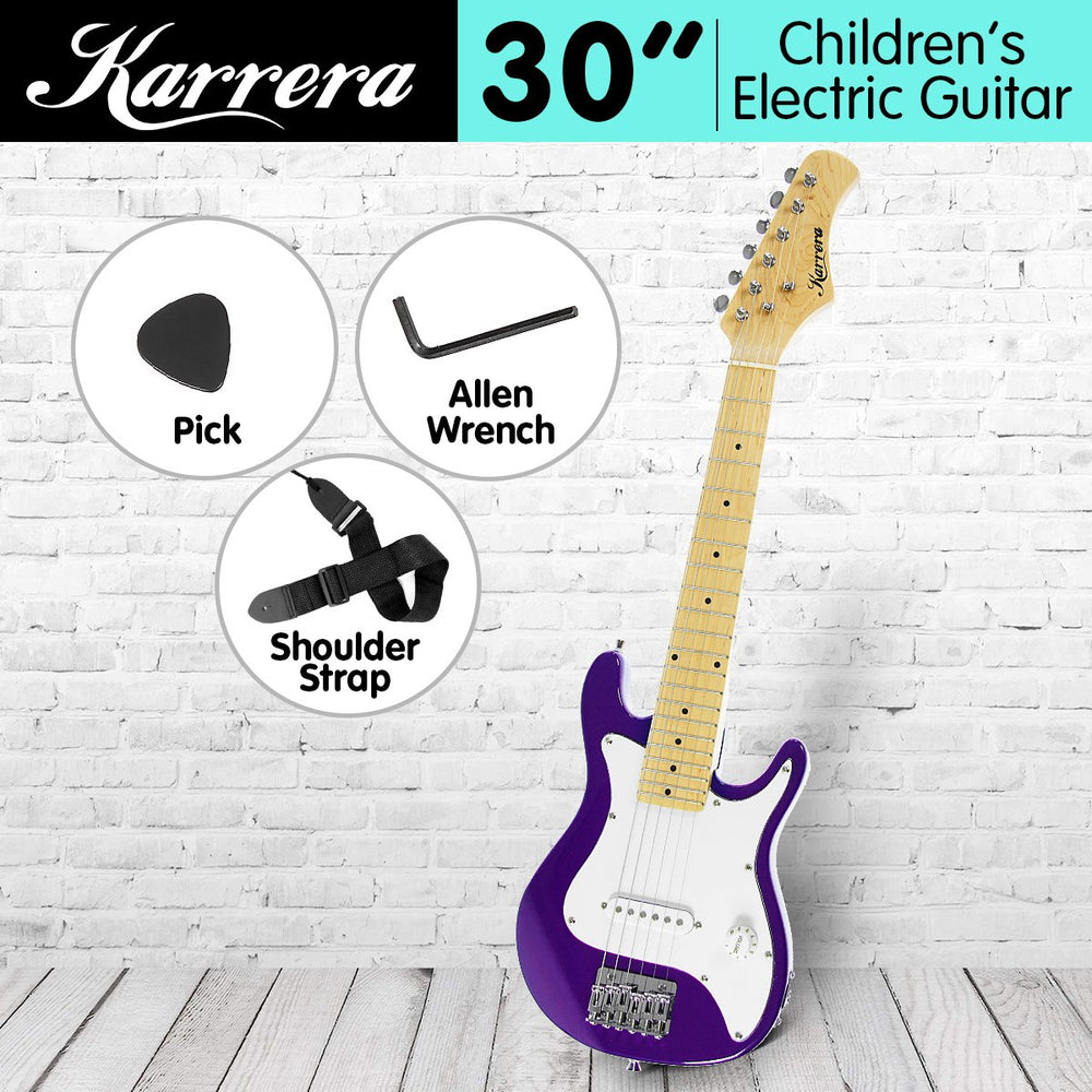 Karrera Childrens Electric Kids Guitar - Purple