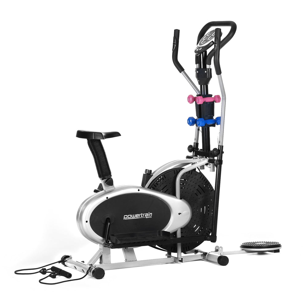 Powertrain 6-in-1 Elliptical Exercise Bike with Weights and Twist Disc