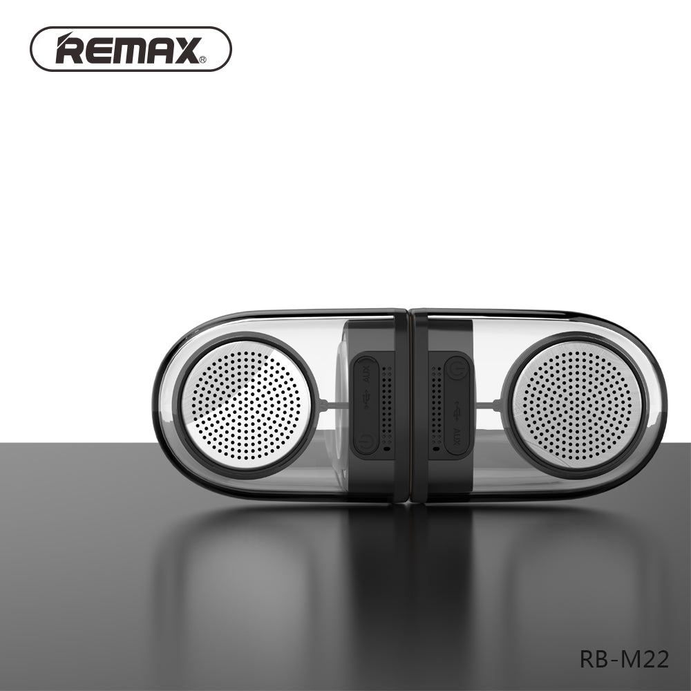 Portable Dual Wireless Magnetic Bluetooth Music Speakers - Transparent Remax