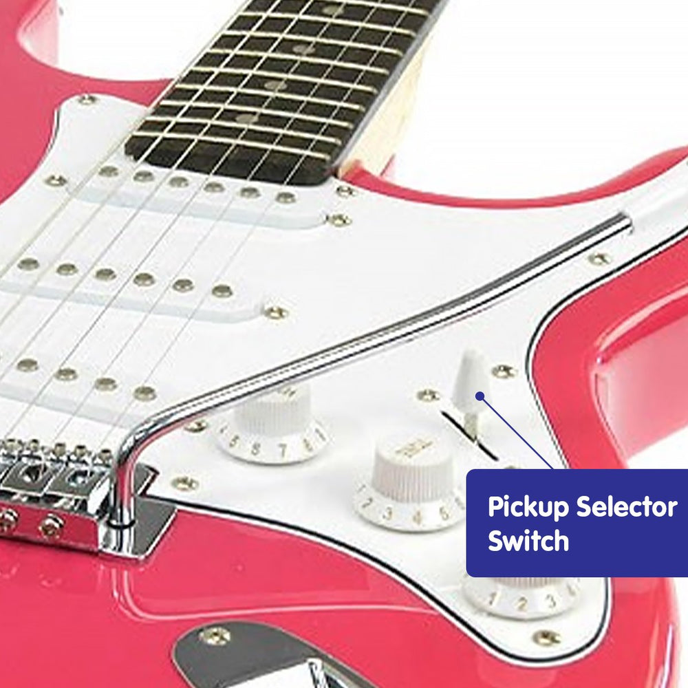 Karrera 39in Full Size Electric Guitar - Pink