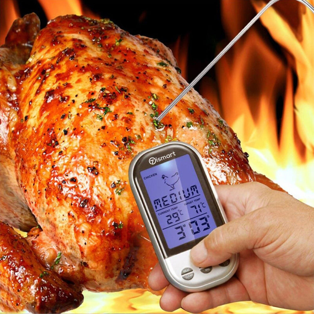 Food Meat Oven BBQ Thermometer Digital Wireless Remote Probe Cooking Set Grill