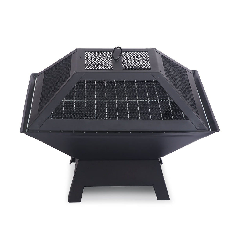 Wallaroo Portable BBQ Fire Pit with Mesh Cover