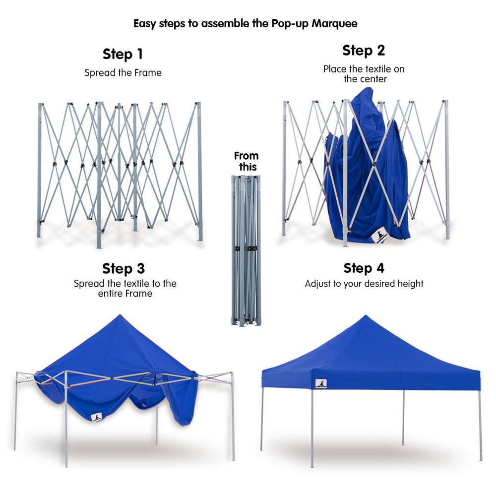 Wallaroo 3x3 Marquee - PopUp Gazebo - Blue