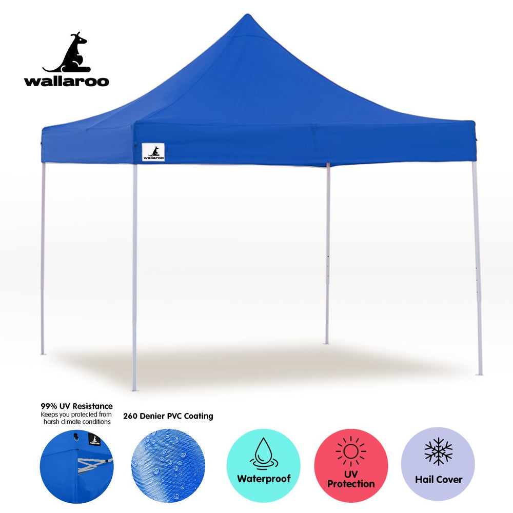 Wallaroo 3x3 Marquee - PopUp Gazebo - Blue