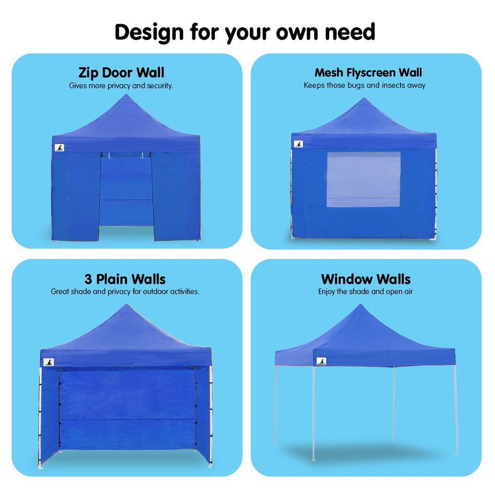 Wallaroo 3x3 Marquee - PopUp Gazebo - Blue