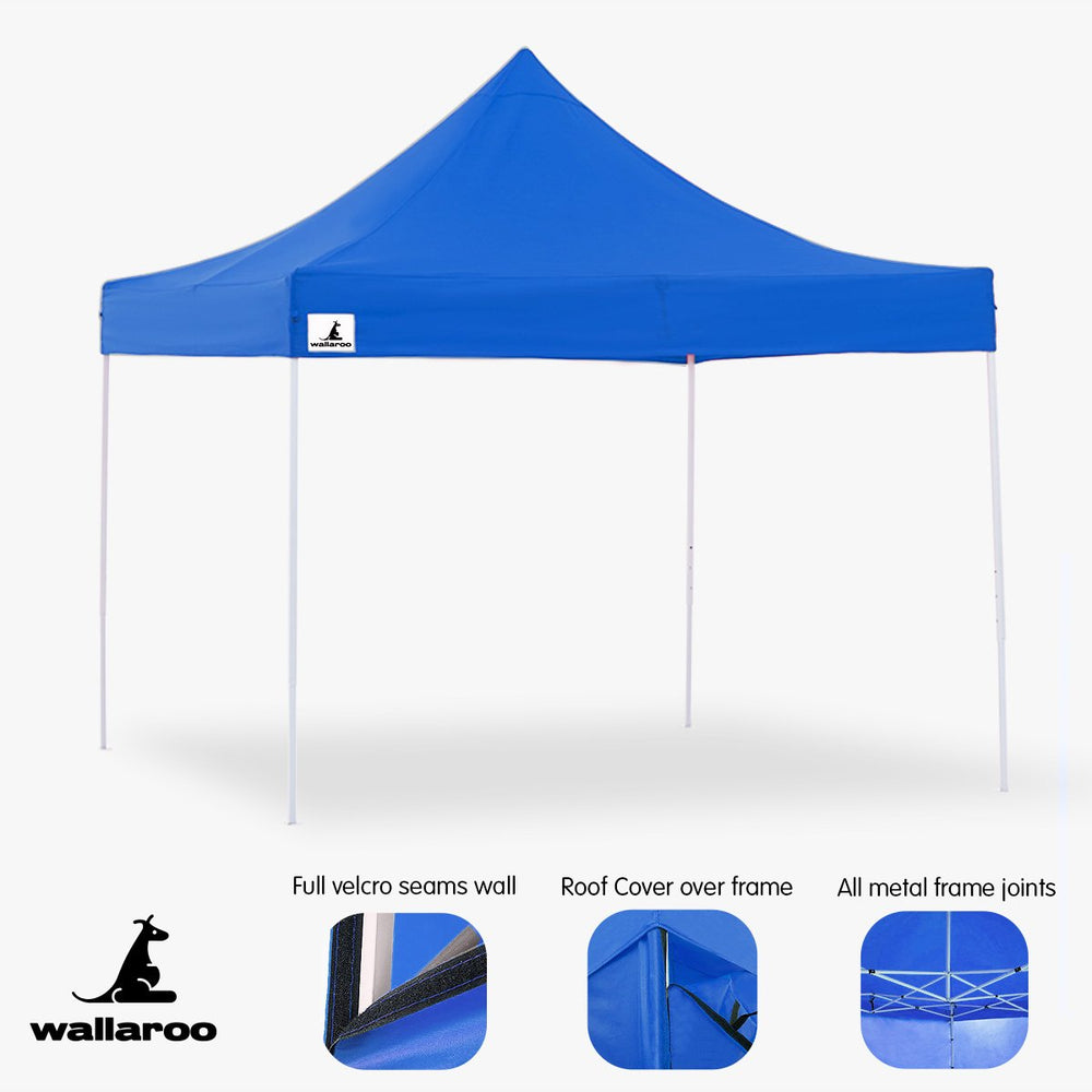 Wallaroo 3x3 Marquee - PopUp Gazebo - Blue