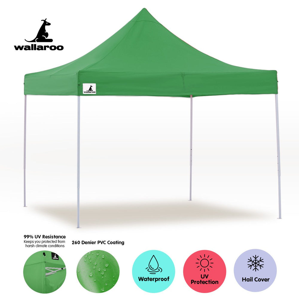 Wallaroo 3x3 Marquee - PopUp Gazebo - Green