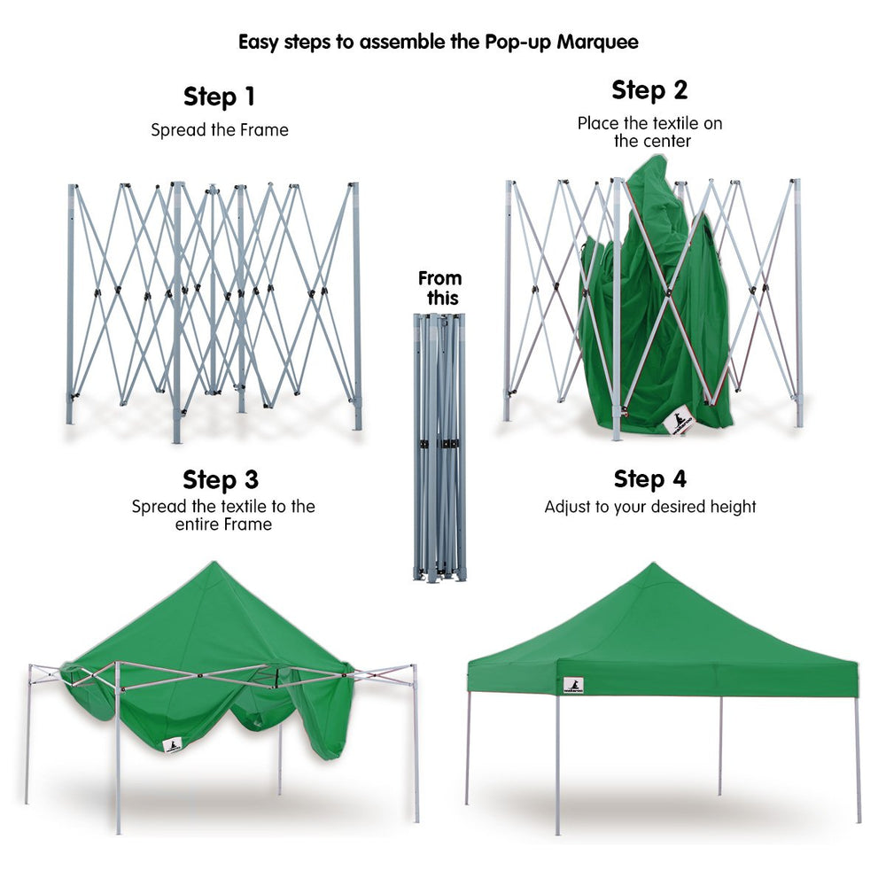 Wallaroo 3x3 Marquee - PopUp Gazebo - Green