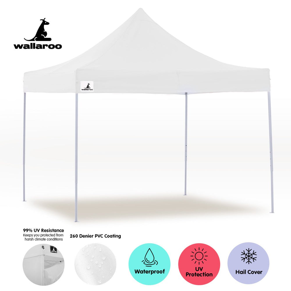 Wallaroo 3x3 Marquee - PopUp Gazebo - White