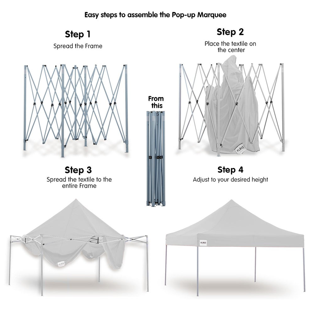 Wallaroo 3x3 Marquee - PopUp Gazebo - White