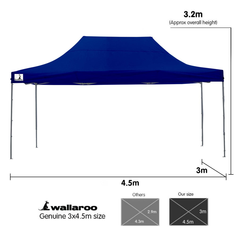 Wallaroo 3x4.5m Popup Gazebo Blue