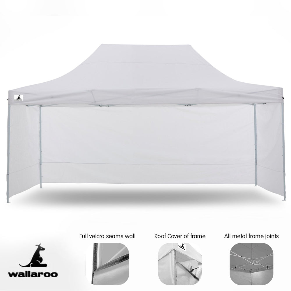 Wallaroo 3x4.5m Popup Gazebo White