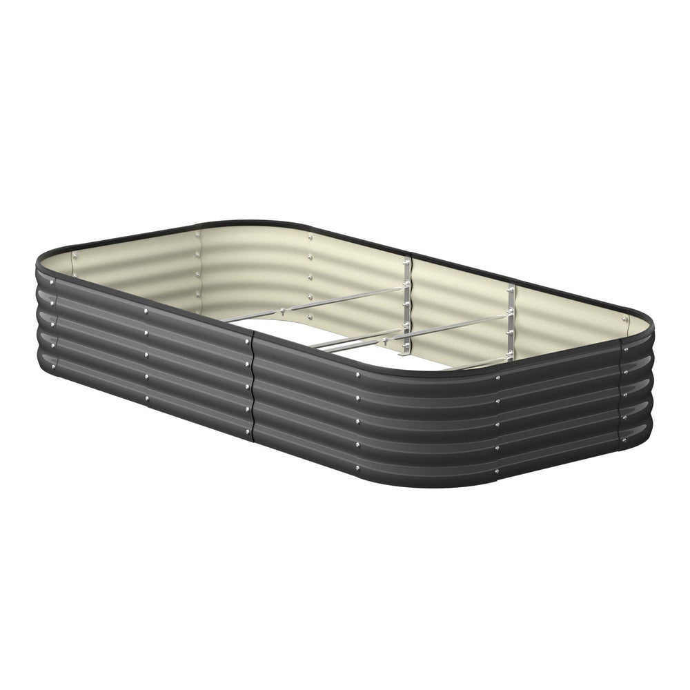 Livsip 9-IN-1 Raised Garden Bed Modular Kit Planter Oval Galvanised Steel 40CM H