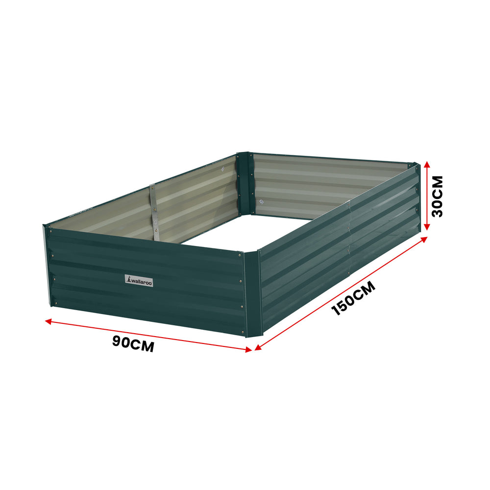 Wallaroo Garden Bed 150 x 90 x 30cm - Green