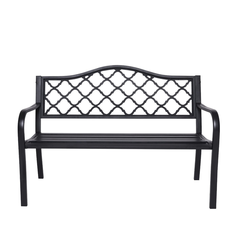 Wallaroo Steel Outdoor Garden Bench - Elegant