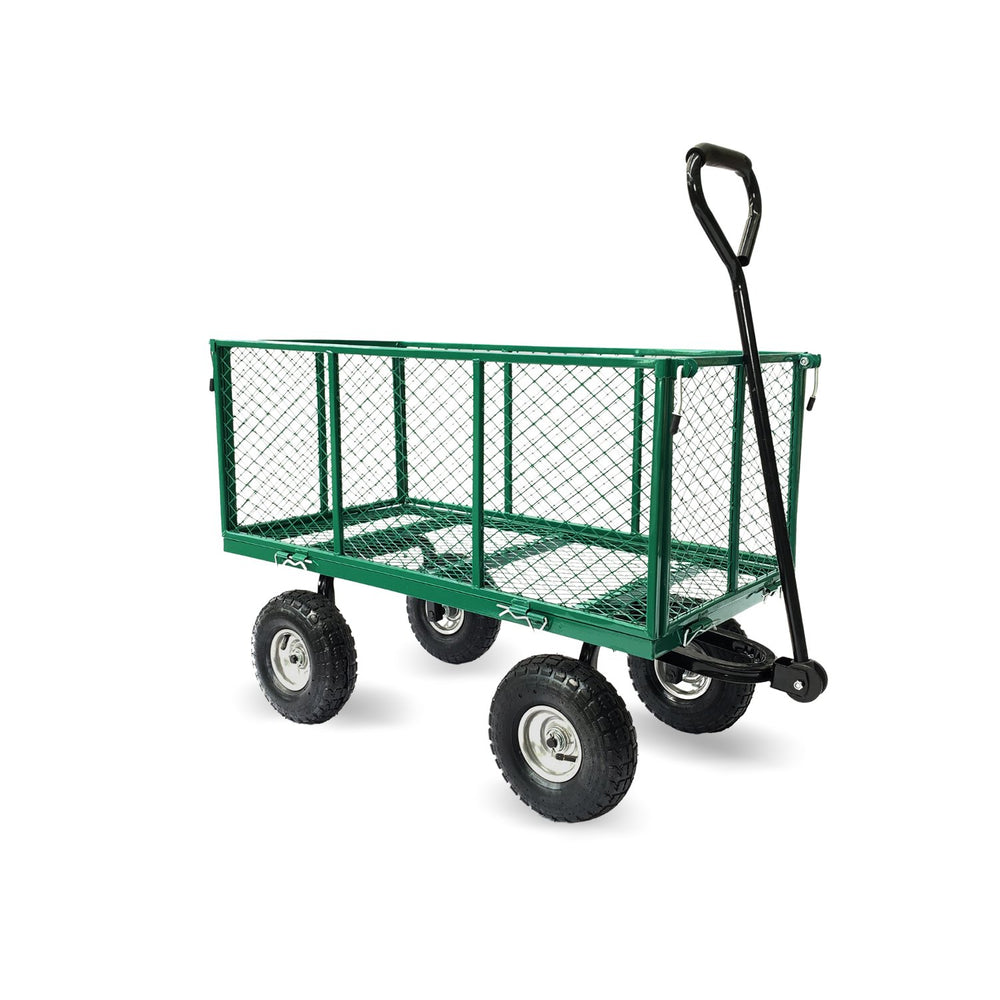 Kartrite Steel Mesh Garden Trolley Cart - Green