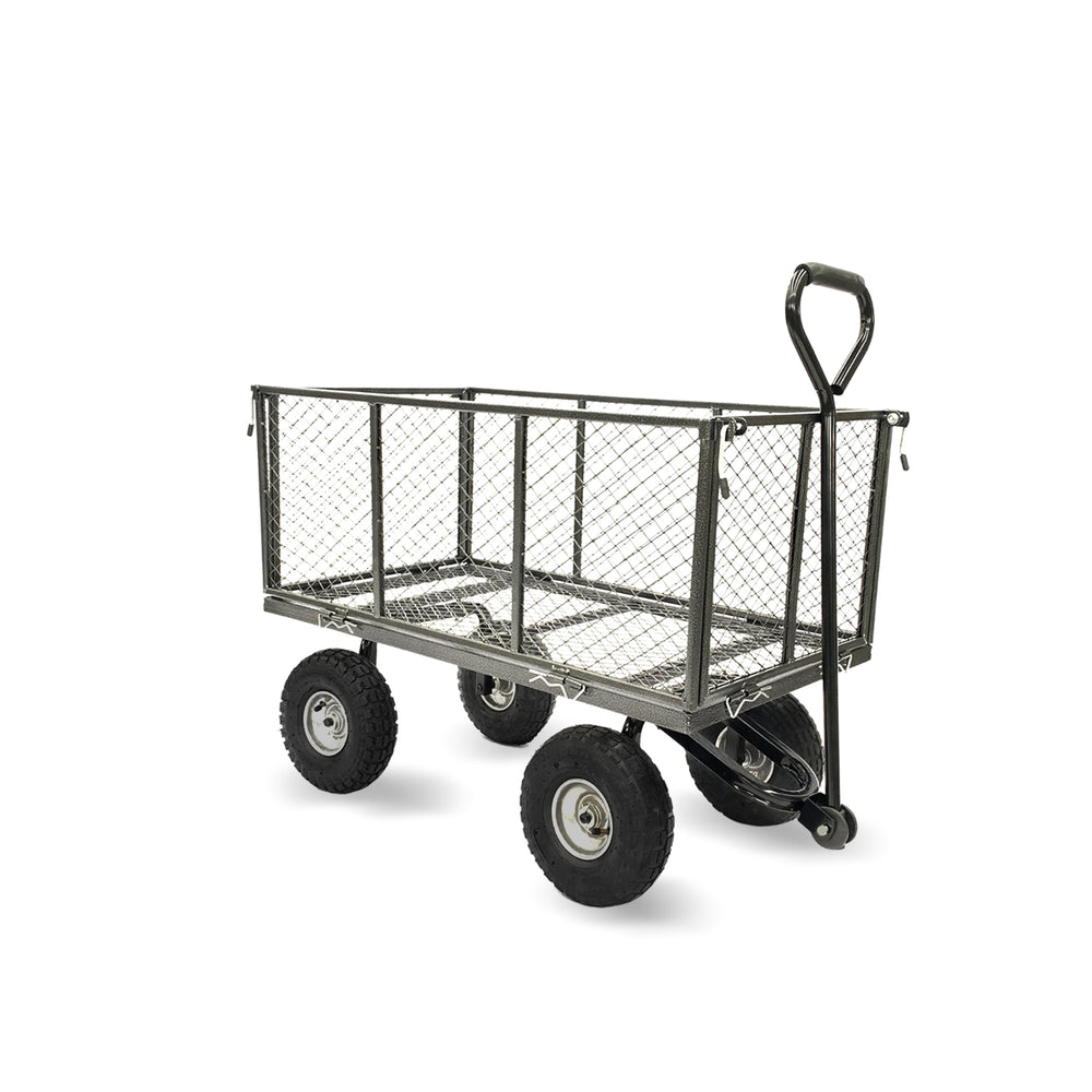 Kartrite Steel Mesh Garden Trolley Cart - Hammer Grey