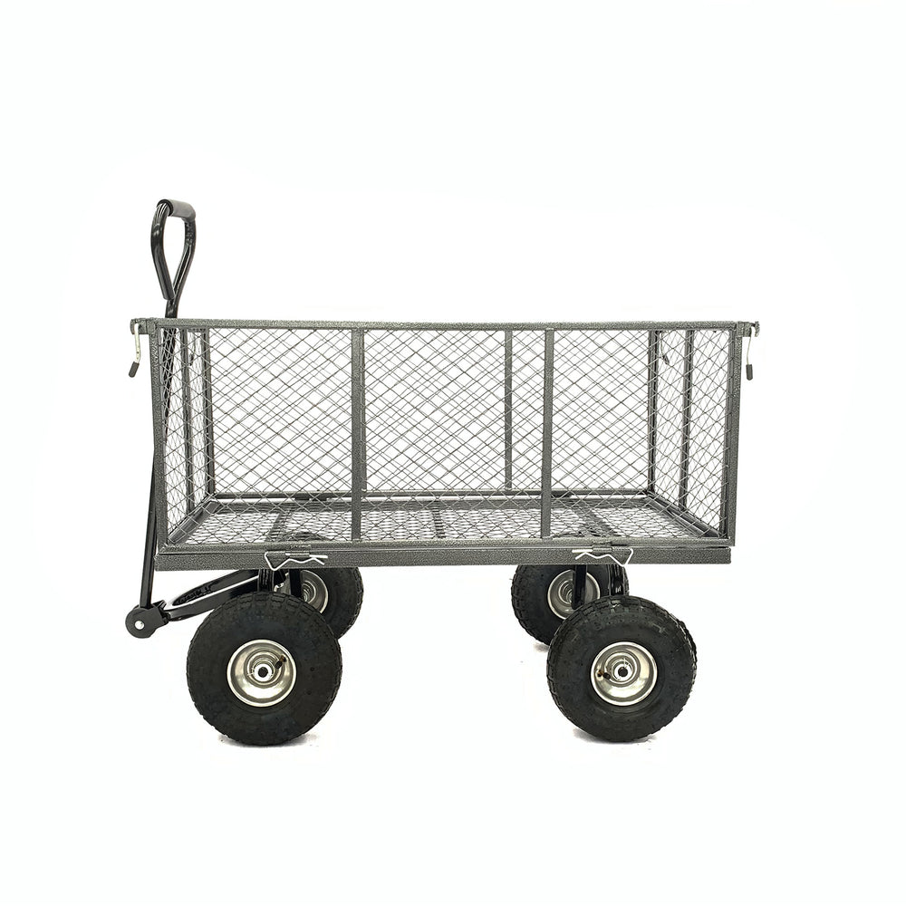 Kartrite Steel Mesh Garden Trolley Cart - Hammer Grey