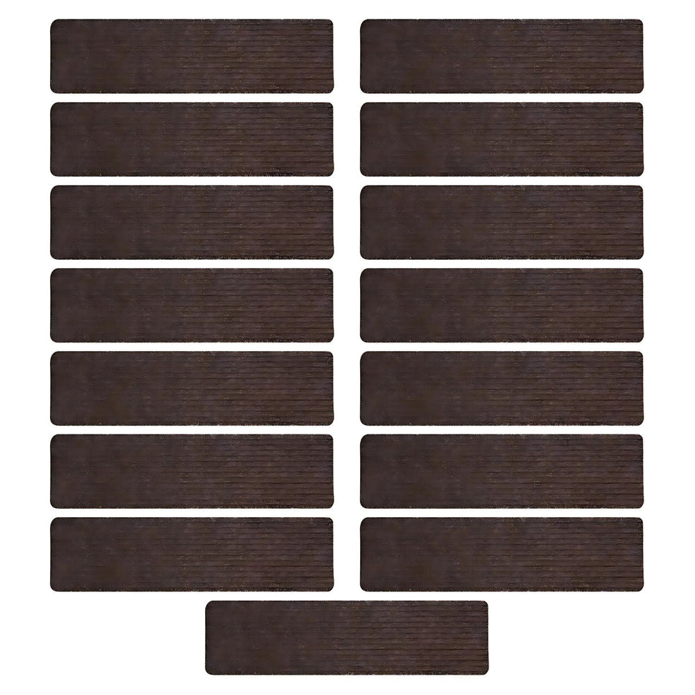 15pcs GOMINIMO Indoor Non Slip Rugs Carpet Stair Treads - Brown