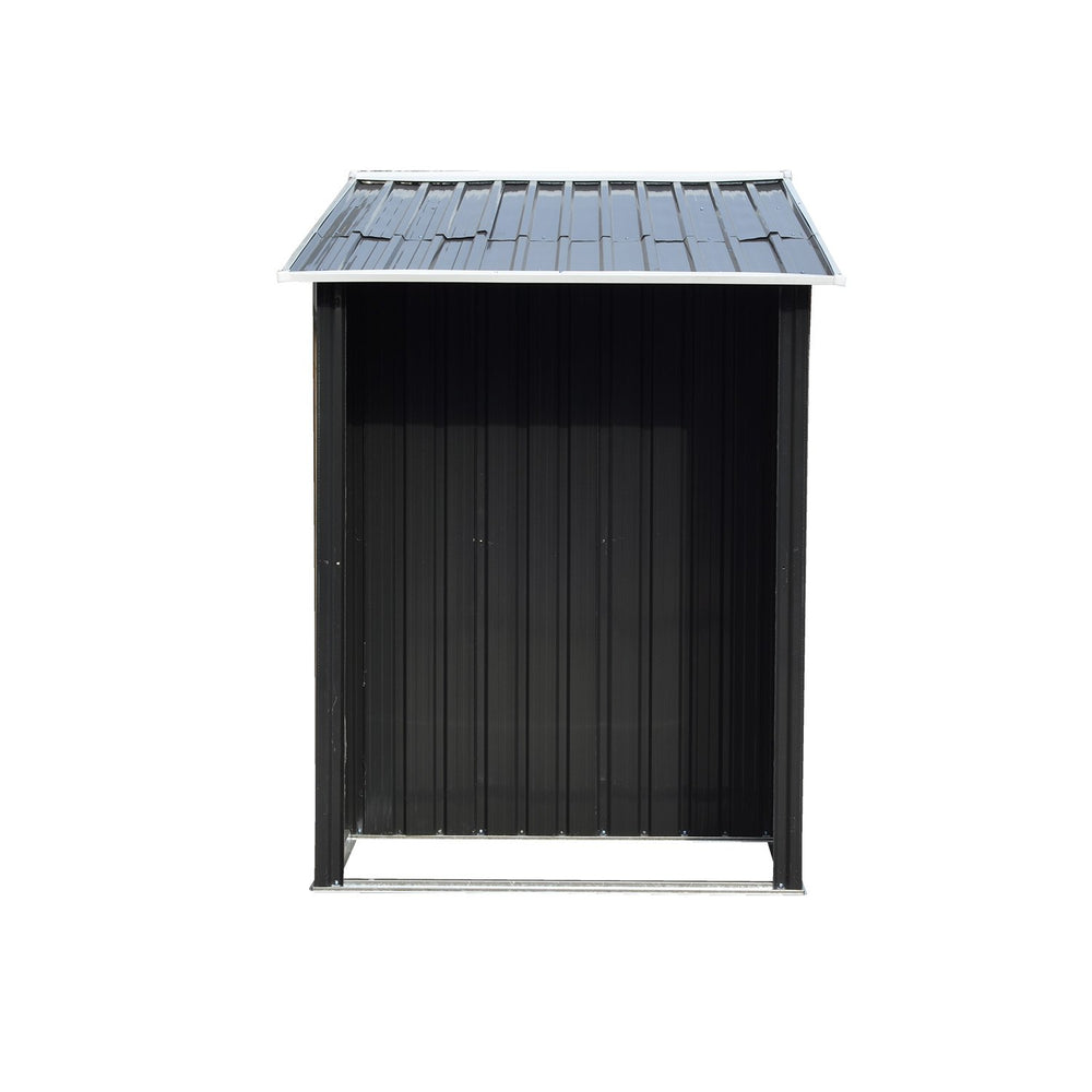 Wallaroo 4ft x 8ft Garden Shed with Semi-Close Storage - Black