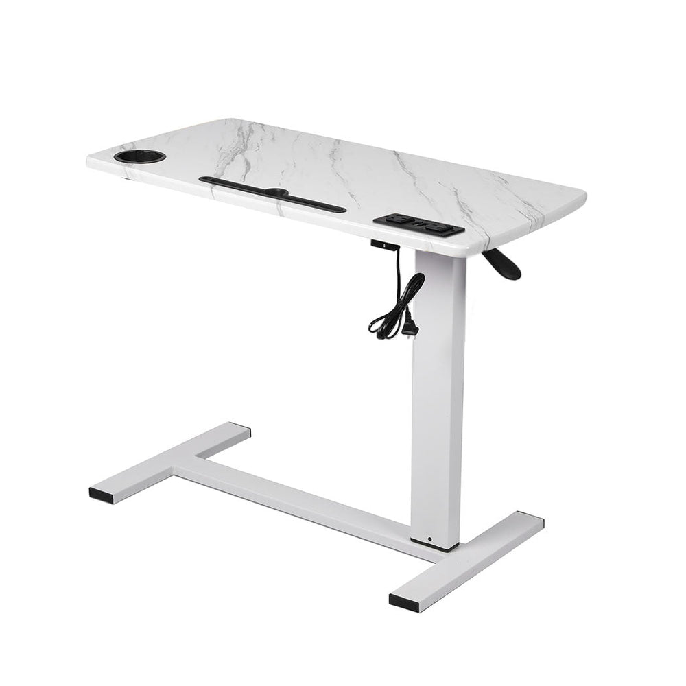 Levede Standing Desk Height Adjustable Sit Stand Over Bed Laptop Table Shelf USB