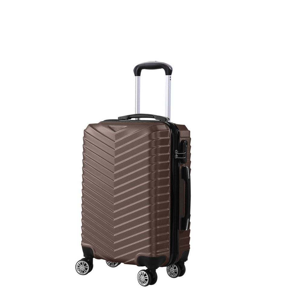 Slimbridge 28&quot; Luggage Suitcase Travel TSA Hard Shell Carry Lightweight Coffee