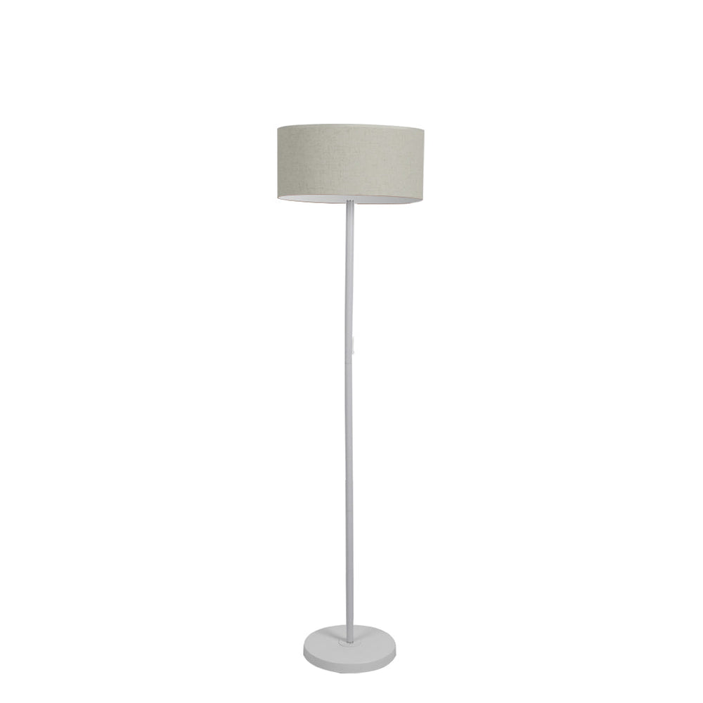 Emitto Modern LED Floor Lamp Stand Reading Light Home Decor Indoor Linen Fabric