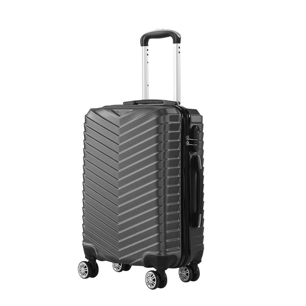 Slimbridge 20&quot; Carry On Travel Luggage Suitcase Case Bag Lightweight TSA Grey