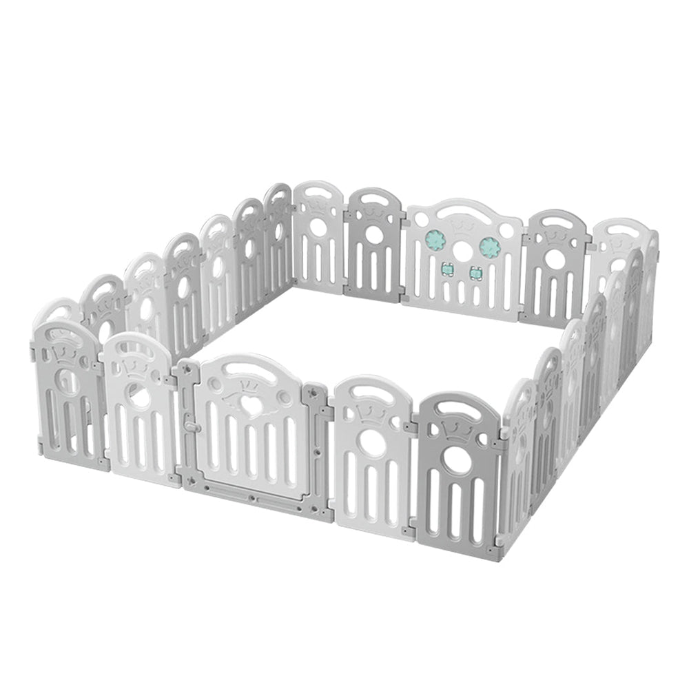 Bopeep Kids Playpen Baby Safety Gate Toddler Fence Child Play Game Toy 24 Grey