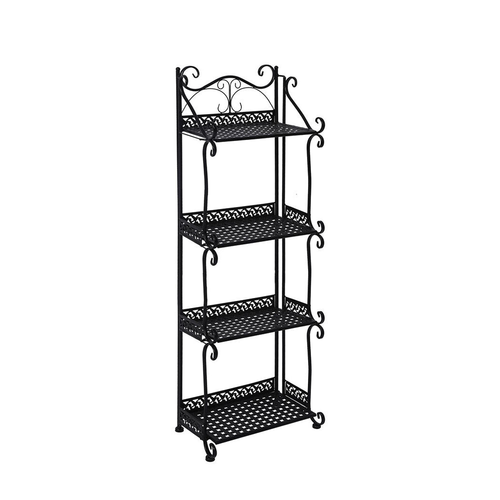 Levede Plant Stand 4 Tiers Outdoor Indoor Metal Flower Pots Rack Garden Shelf