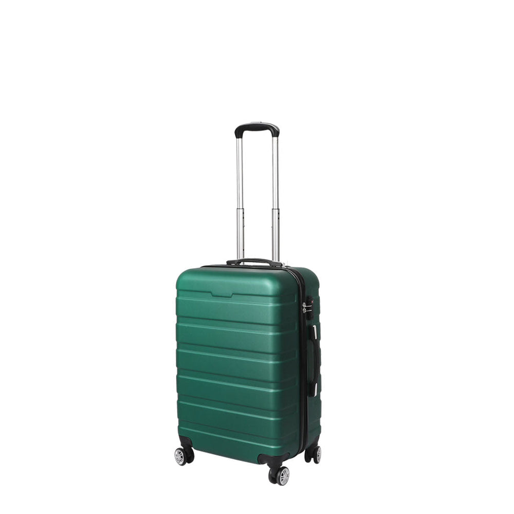 Slimbridge 20&quot; Carry On Luggage Case Suitcase Travel TSA Lock Hard Shell Green