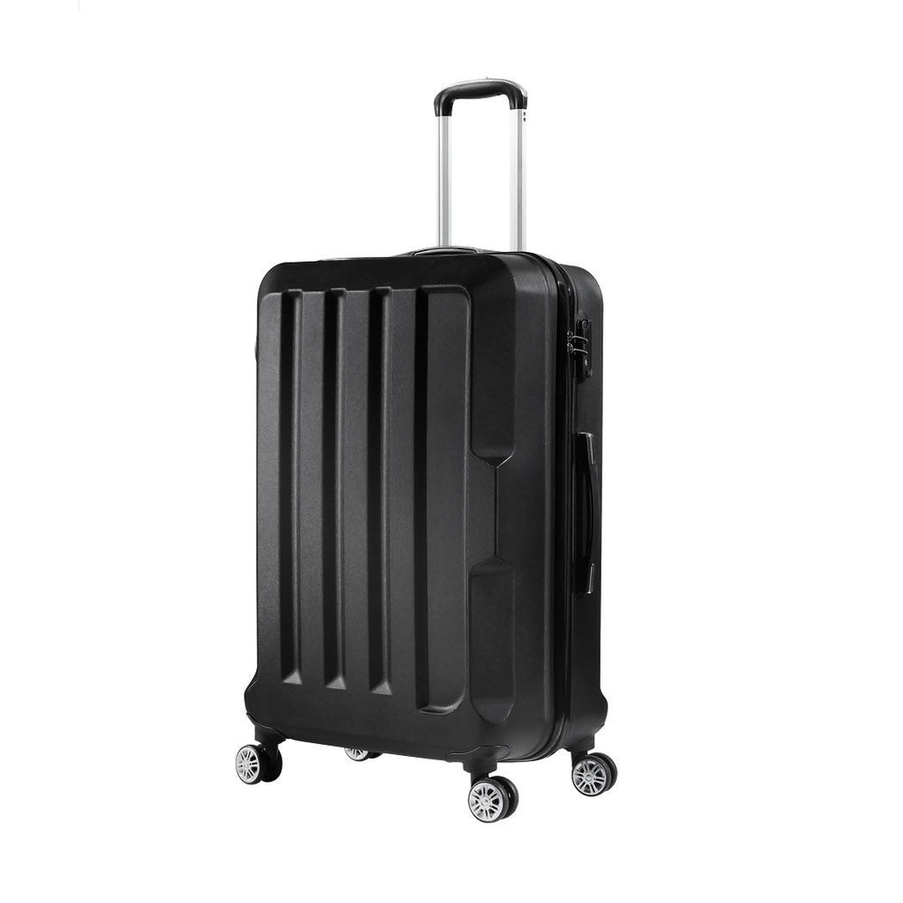 Slimbridge 28&quot; Luggage Suitcase Trolley TSA Lock Travel Packing Lock Hard Black