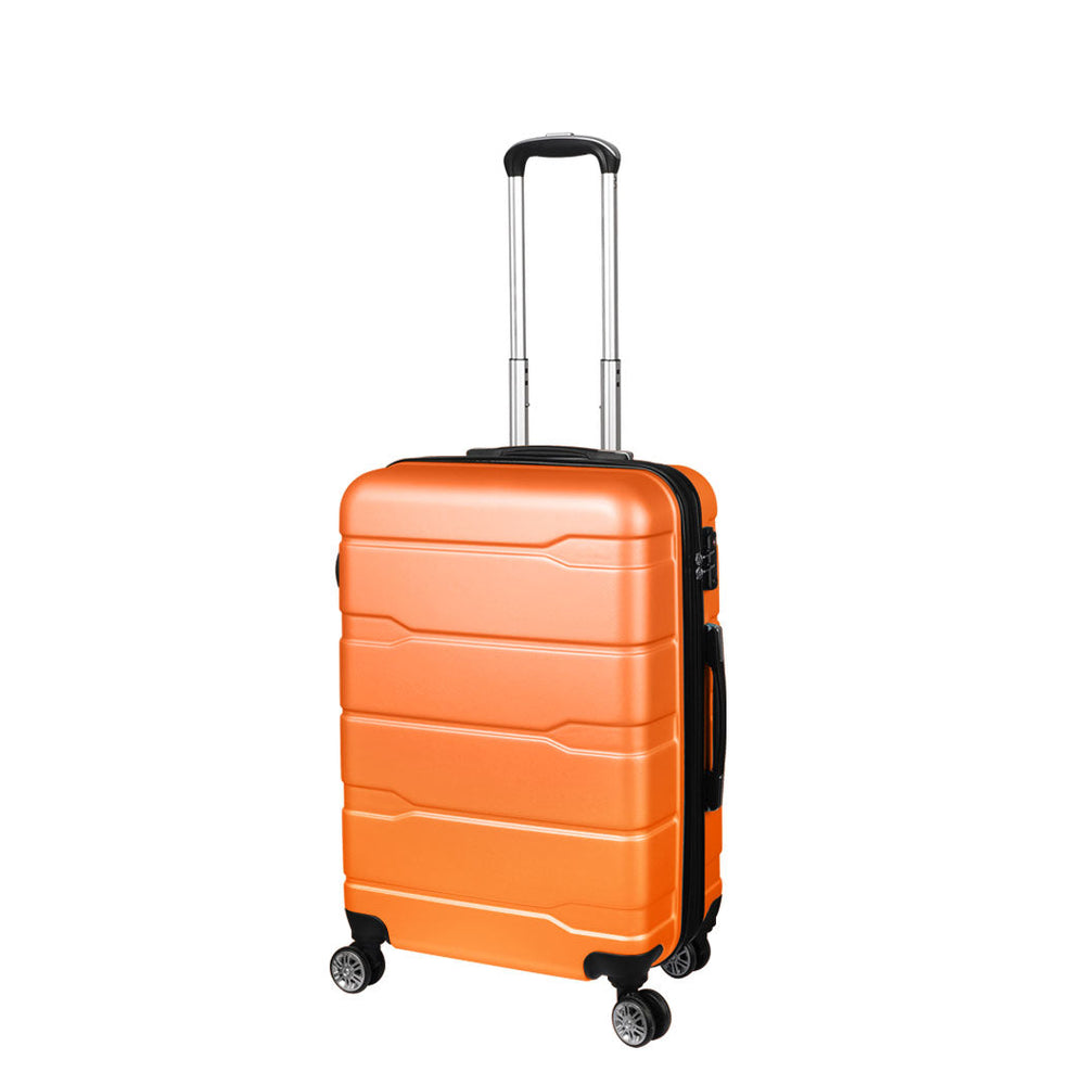 Slimbridge 20&quot; Expandable Luggage Carry On Travel Suitcase Case Hard TSA Orange