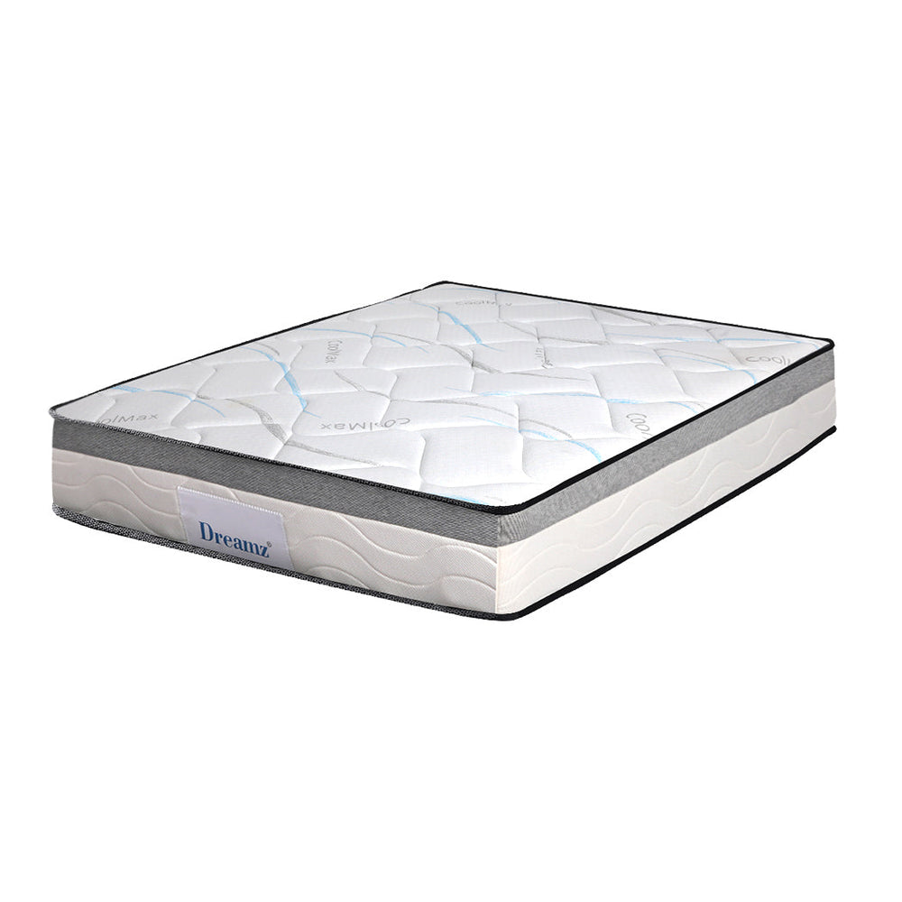 Dreamz Spring Mattress Bed Pocket Tight Top Foam Medium Firm King Single 25CM