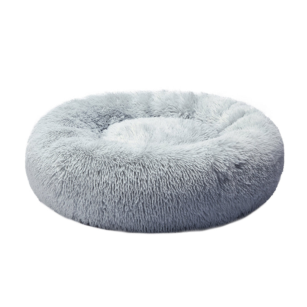 Pawz Pet Bed Cat Dog Donut Nest Calming Kennel Cave Sleeping Light Grey XXXL