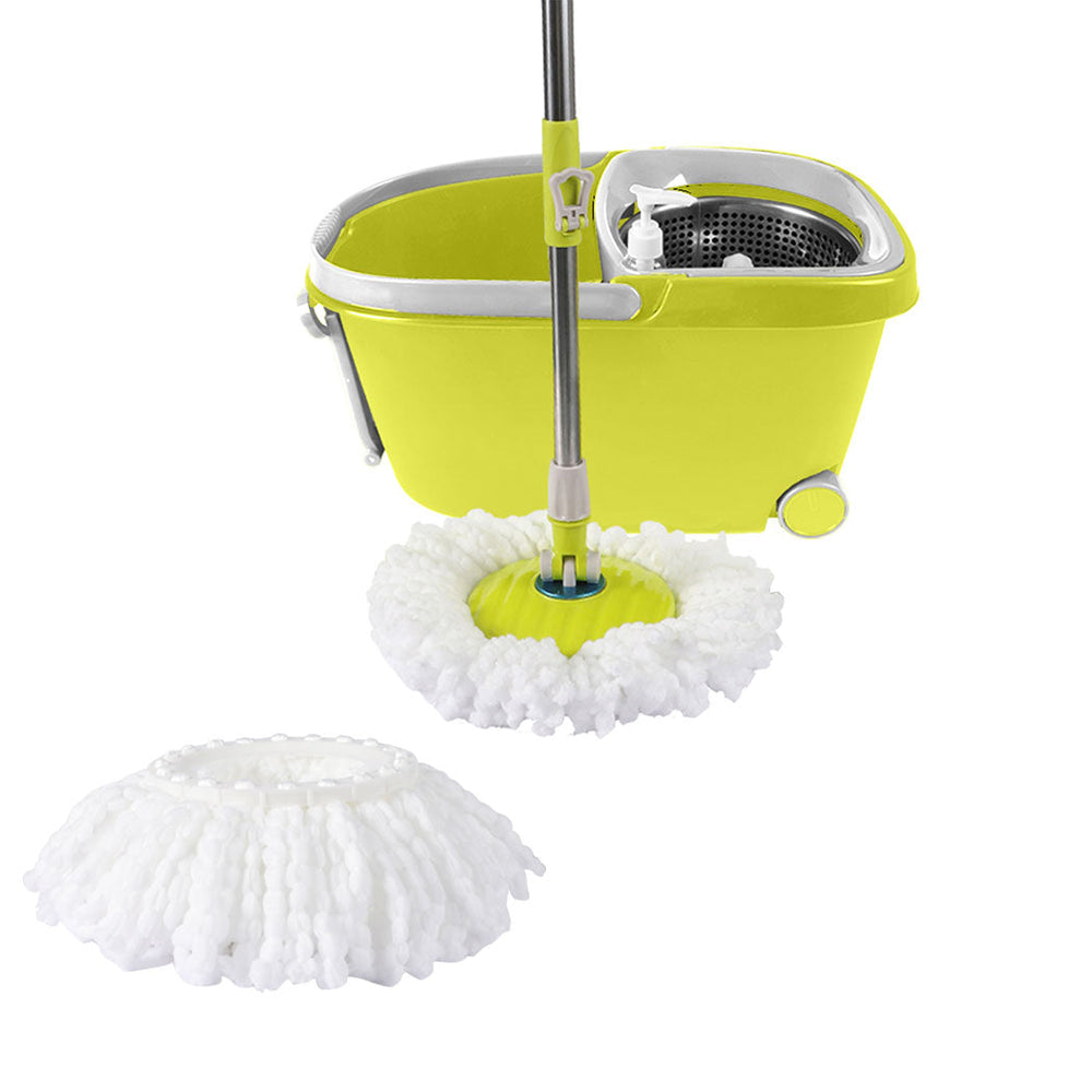 Cleanflo Spin Mop Bucket Set 360o Spinning Stainless Steel Rotating Wet Dry