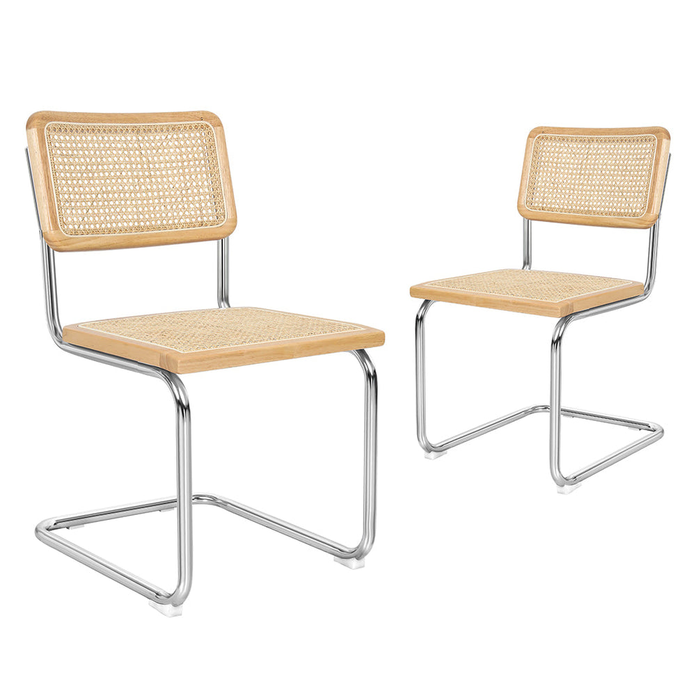 Levede 2x Rattan Chair Dining Chairs Cesca Replica Cantilever Modern Backrest