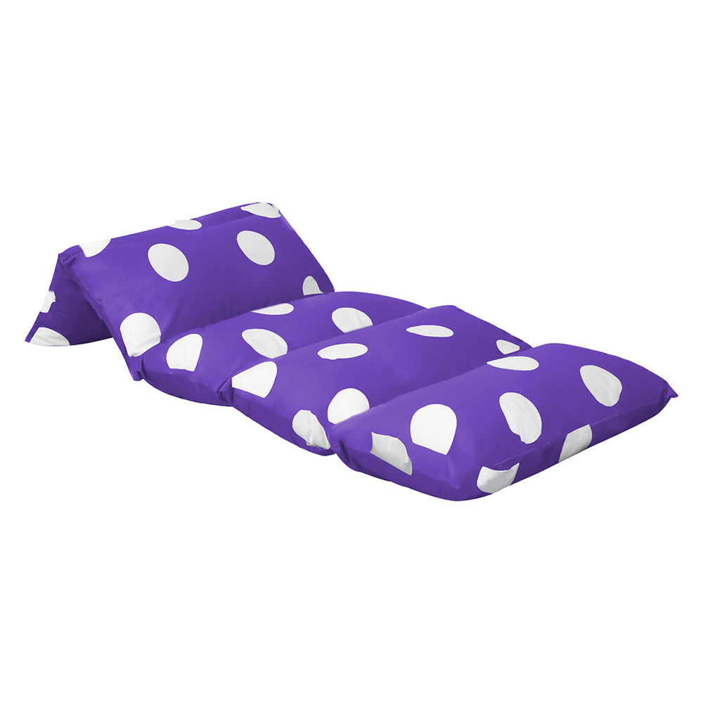Dreamz Foldable Mattress Kids Pillow Bed Cushion Sofa Chair Lazy Couch Purple M