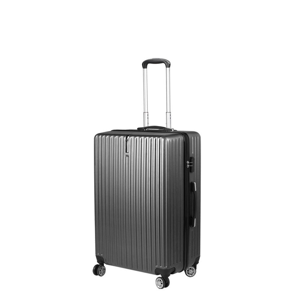 Slimbridge 20&quot; Carry On Luggage Suitcase Travel TSA Lock Hard Shell Dark Grey