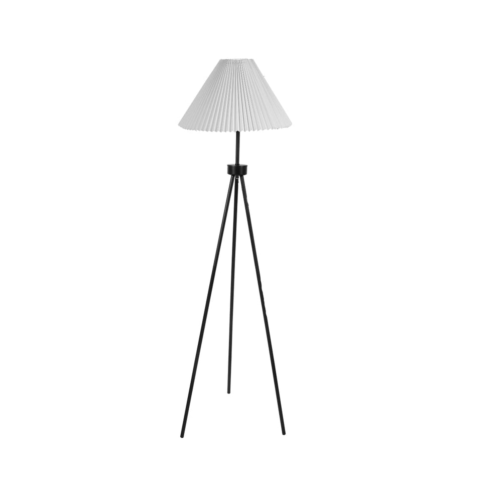 Emitto Modern Tripod Floor Lamp Linen Fabric Lampshade Home Decor Reading White